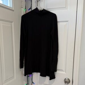 Free People Black Long Sleeve Turtleneck Dress
